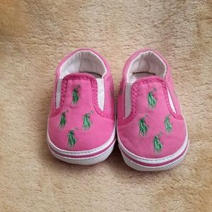 Ralph Lauren Canvas Sneakers (Pink/Green)